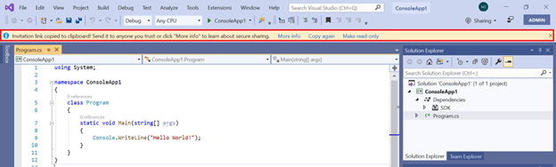 Visual Studio 2019 - Individually Evaluate Live Share